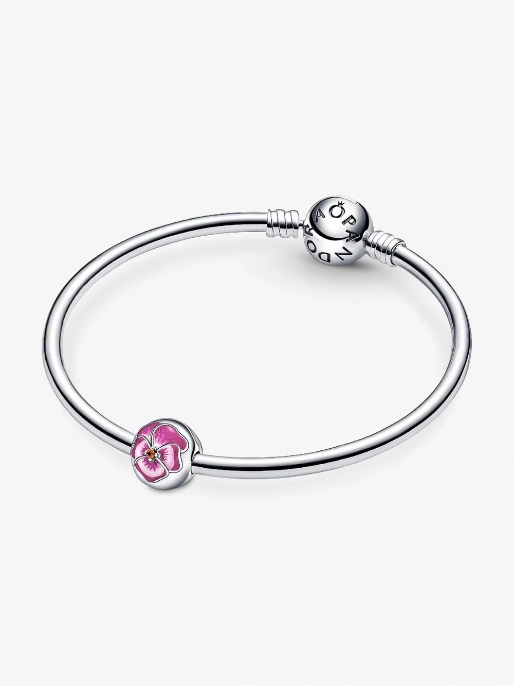 Pandora Pink Pansy Flower Clip Charm39